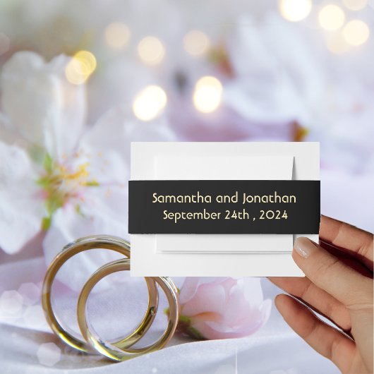 Elegante Goldene Parco Tassino Vintage Einladung Einladungsbanderole