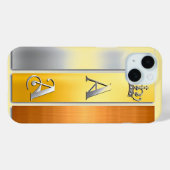 Elegante Goldene Plaque mit Krone Case-Mate iPhone Hülle (Rückseite (Horizontal))