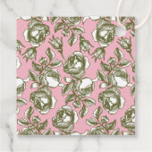 Elegante goldene Rose auf rosa Custom Vielen Dank Geschenkanhänger (Rückseite)