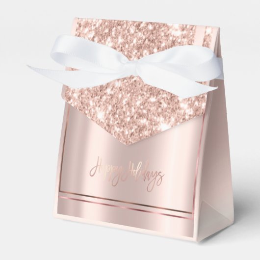 Elegante Goldene Rose Geschenkschachtel (Vorderseite)