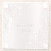 Elegante goldene Rose Glasuntersetzer (Rückseite)