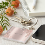 Elegante goldene Rose Schlüsselanhänger (Vorderseite rechts)