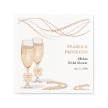 Elegante Goldene Schleife Perlen und Prosecco Brau