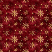 Elegante goldene Schneeflocken tiefrote Wasserfarb Fleecedecke