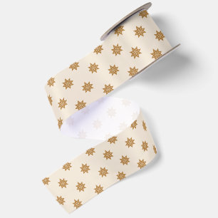 Elegante goldene Schneeflocken Weihnachten  Satinband