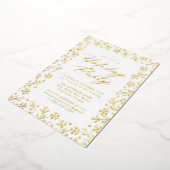 Elegante Goldene Snowflake Folieneinladung (Gedreht)