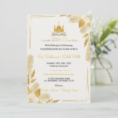 Elegante goldene Sukhmani Sahib Path Einladung (Stehend Vorderseite)