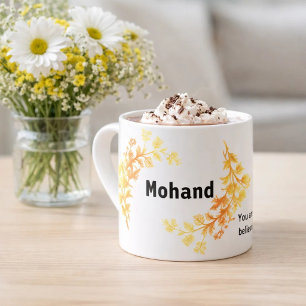 Elegante Goldene Tasse mit individuellem Namen Per