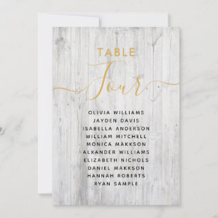 Elegante goldene Tischsitzordnung Einladung