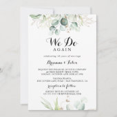 Elegante goldene Vegetation Wir machen wieder eine Einladung (Vorderseite)