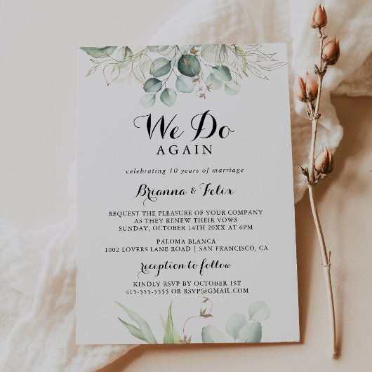 Elegante goldene Vegetation Wir machen wieder eine Einladung