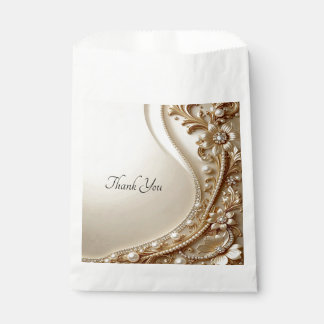 Elegante goldene verzierte Blumen-Geschenktüte Geschenktütchen