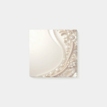 Elegante goldene verzierte Blumen-Post-it-Notes