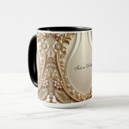 Elegante goldene verzierte Blumen-Tasse Tasse