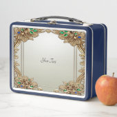 Elegante goldene verzierte Lunchbox (Beispiel)