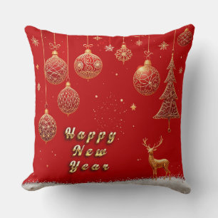Elegante goldene Weihnachtsdekorationen Kissen