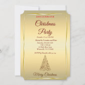 Elegante goldene Weihnachtseinladung Einladung (Vorderseite)