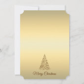 Elegante goldene Weihnachtseinladung Einladung (Rückseite)