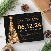 Elegante goldene Weihnachtsfeiern retten das Datum