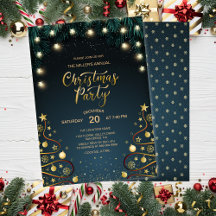Elegante Goldene Weihnachtshaus Firmenparty