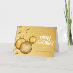 Elegante goldene Weihnachtskugeln  Weihnachten
