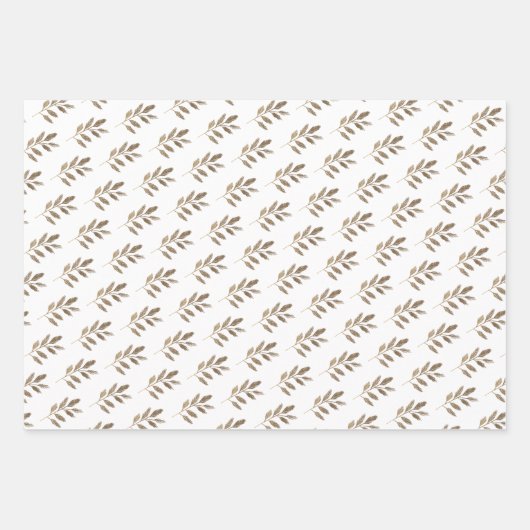 Elegante Goldene Zweigstelle Rot und Grün Weihnach Geschenkpapier Set (Vorderseite 2)