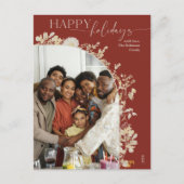 Elegante Goldenen Blumenstrauß Postkarte (Vorderseite)