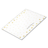 Elegante Goldenen Foil Confetti Dots Notizblock (angewinkelt)