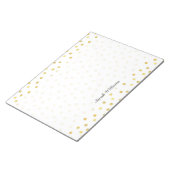 Elegante Goldenen Foil Confetti Dots Notizblock (angewinkelt)