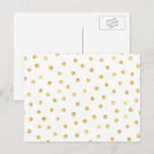 Elegante Goldenen Foil Confetti Dots Postkarte (Vorne/Hinten)