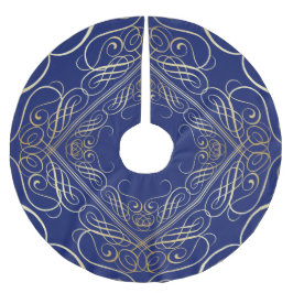 Elegante Goldenen Foil Filigree Wandern neben dem  Polyester Weihnachtsbaumdecke