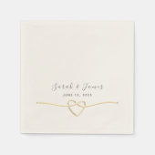 Elegante Goldenen Seil Hochzeit Serviette (Vorderseite)