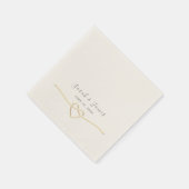 Elegante Goldenen Seil Hochzeit Serviette (Ecke)