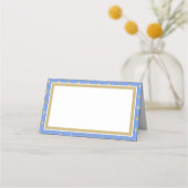 Elegante Goldfarbene Art Deco Muster Hochzeit Platzkarte (Vorderseite)