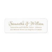 Elegante goldfarbene benutzerdefinierte Skriptname (Vorne)