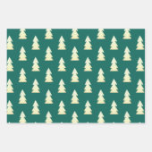 Elegante goldfarbene, blaue Weihnachtsmuster Geschenkpapier Set (Vorderseite 2)