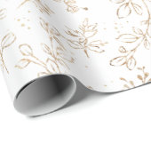 Elegante goldfarbene Muster-Papierblätter Geschenkpapier (Rolleneckpunkt)