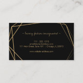 Elegante goldfarbene Rahmen Moderne Berufliche Visitenkarte (Rückseite)