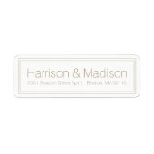 Elegante goldfarbene Rücksendeadresse (Vorne)