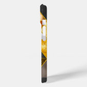 Elegante goldfarbene, silberfarbene geometrische D Case-Mate iPhone Hülle (Rückseite / Links)
