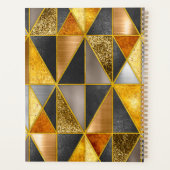 Elegante goldfarbene, silberfarbene geometrische D Planer (Rückseite)