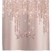Elegante goldfarbene und glänzende Glitzer duschen Duschvorhang (Vorderseite)