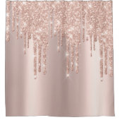 Elegante goldfarbene und glänzende Glitzer Duschvorhang (Vorderseite)