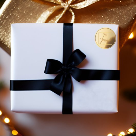 Elegante goldfarbige Aufkleber