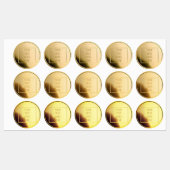 Elegante goldfarbige Aufkleber (Blatt)