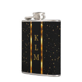 Elegante Goldflocken mit DIY Monogram Flachmann (Links)