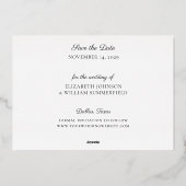 Elegante Goldfoil Sie sagte ja Save the Date Karte (Rückseite)