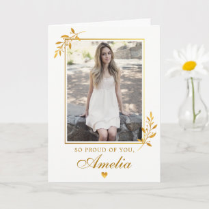 Elegante Goldfolie Foto-Abschluss  Karte