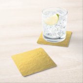 Elegante Goldfolie gedruckt Rechteckiger Pappuntersetzer (Vor Ort)