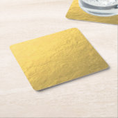 Elegante Goldfolie gedruckt Rechteckiger Pappuntersetzer (angewinkelt)